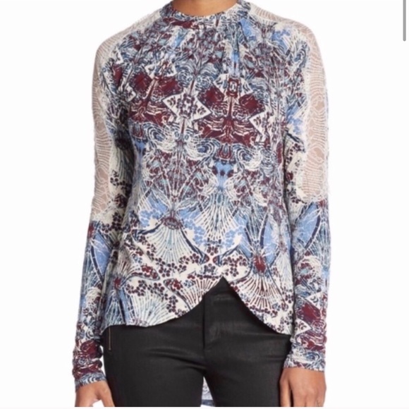 Free People New World Noveau Shirt Floral Size XS - Picture 8 of 8